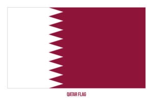 Qatar Flag Vector Illustration on White Background. Qatar National Flag.